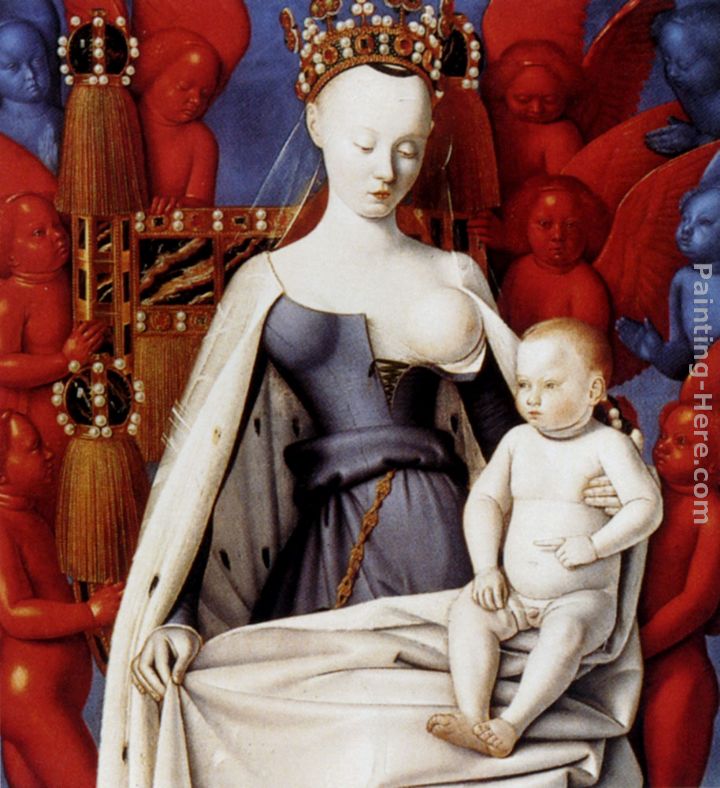 Madonna And Child (panel of Melun Diptych) painting - Jean Fouquet Madonna And Child (panel of Melun Diptych) art painting